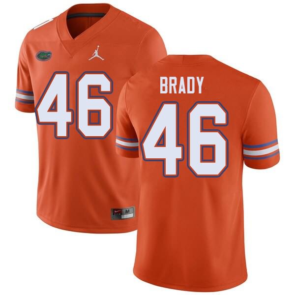 NCAA Florida Gators John Brady Men's #46 Jordan Brand Orange Stitched Authentic College Football Jersey MPH5164VG